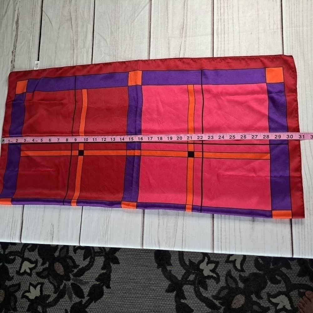 Colorful Window Pane Look Color Block Scarf - Picture 4 of 14